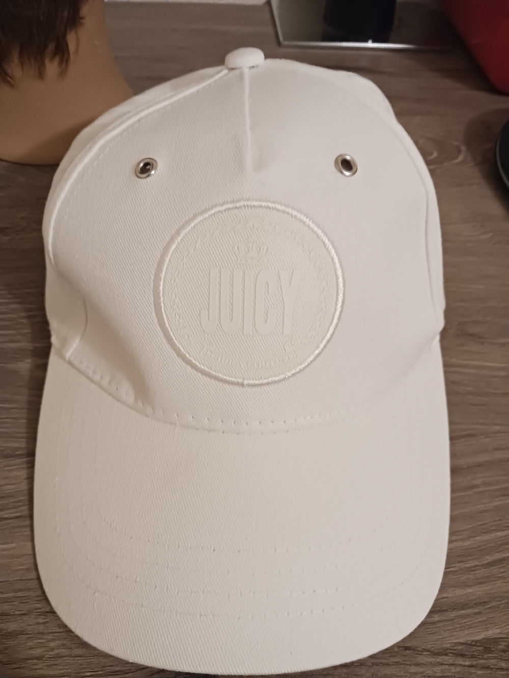 Juicy Couture White Embroidered Logo Cap Adjustable